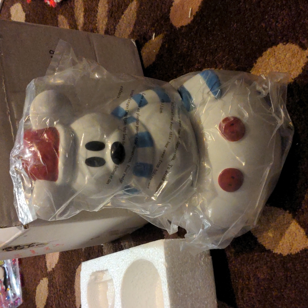 Mickey Mouse snowman cookie jar